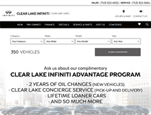 Tablet Screenshot of clearlakeinfiniti.com